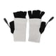 thumbnail image 5 of Guantes calefactables USB para adultos, de invierno, suaves, modernos, sin dedos, para oficina, trabajo, ciclismo, color gris claro., 5 of 14