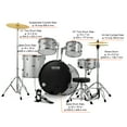 thumbnail image 3 of VEVOR Adult Drum Set, 5-Piece,22 inches Complete Full Size Drum Kit with Bass Toms Snare Floor Drum Adjustable Throne Stands Cymbal Hi-Hat Pedal and Drumsticks, Silver, 3 of 9