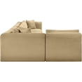 thumbnail image 4 of Meridian Furniture 5-Piece Camel Corduroy Performance Fabric Modular Sectional, 4 of 13