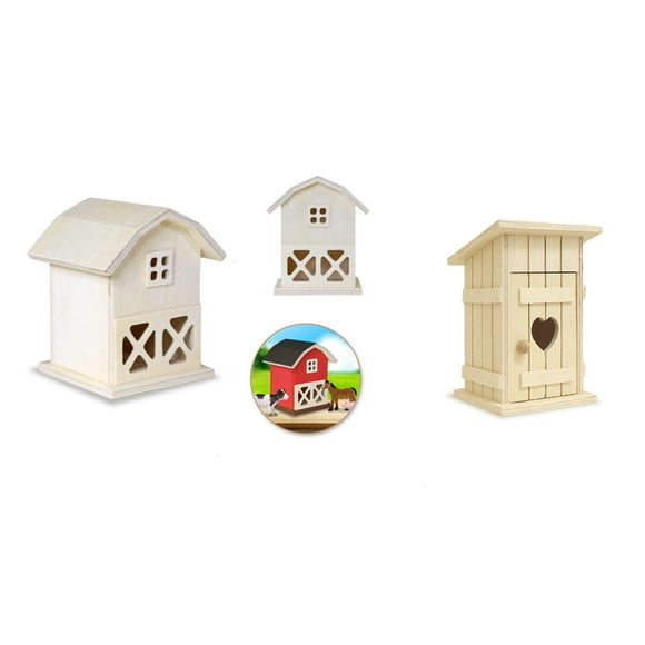 DIY Wood Asst Barn/Outhouse
