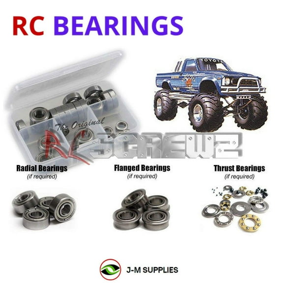 RCScrewZ Metal Shielded Bearings tam012b for Tamiya Bruiser 4x4 Pick Up Monster Truck (58048) | SET