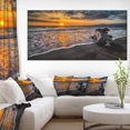 thumbnail image 1 of Log on Beach During Sunset - Seashore Canvas Art Print, 1 of 4