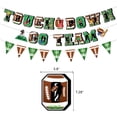 thumbnail image 3 of Jia Store 55 Pcs Football Party Decorations Kit Durable Cardstock Football Party Supplies Game Time Football Theme Paper Banner Triangle Flags Touch Down for Birthday & Game Day Sport Party, 3 of 4