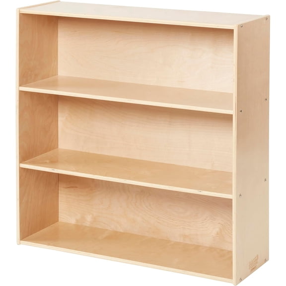 Sleekline 3-Shelf Storage Cabinet, 36" H, Book Shelf, Natural