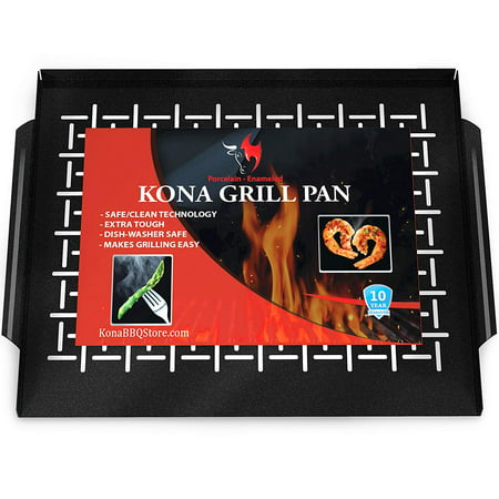 Kona Best Heavy Duty Never Warp Porcelain Enameled BBQ Grilling (Best Oil For Grill Grates)