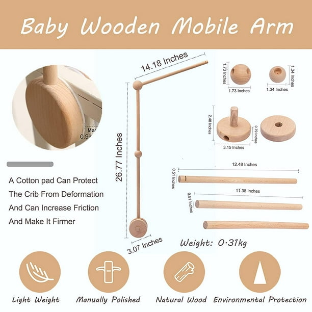 Mobile bébé rotatif lit bébé support de cloche bras mobile pour