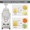 thumbnail image 4 of Upgrade Larger Safe Mandoline Slicer with Cheese Grater Potato Slicer for Chips, Vegetable & Food Cutter,Thickness Adjustable 0.1-8 mm, Kitchen Faster Slice (Only Slicer), 4 of 6