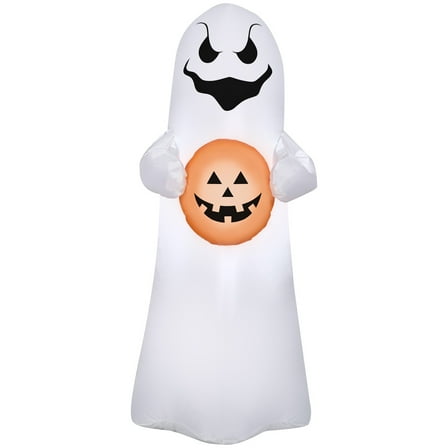 Gemmy Airblown Inflatable Ghost w/JOL , 4 ft Tall, Multi