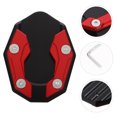 thumbnail image 3 of Motorcycle Kickstand Foot Side Stand Extension Enlarger Pad Support Plate (Red), 3 of 7
