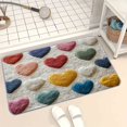 thumbnail image 6 of Tuvgenk Non Slip Bathroom Rugs Cute Red Bath Mat for Toilet Area Easy Care Fade Resistant Water Absorbent Heart Bathroom Floor Rug, 6 of 6