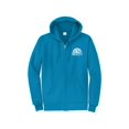 thumbnail image 1 of Gravity Outdoor Co. Zip-Up Hoodie - Neon Blue - White Logo - X-Large, 1 of 2