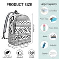 thumbnail image 5 of Artistic Bohemian Print Backpack for Adults, Large Capacity Boho Style Bookbag with Front Pocket, School Backpack for College Students, Commute, Travel, Great Gift Choice, 5 of 5