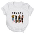 thumbnail image 2 of DPTALR SISTAS Summer Womens O-neck Tops Loose Printing T-Shirts Short Sleeve, 2 of 9