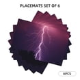 thumbnail image 5 of Rocae Thunderstorm Violet Purple Printed Heat Resistant Place Mats,Classic Hemstitch Cloth Fabric Placemats Imitation Linen Place Mat Table Mats 18x12 inch, 5 of 5