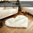 thumbnail image 6 of Heart Faux Fur Rug - Ultra Soft Fluffy Shag Carpet for Bedroom, Nursery, Dorm | Luxury Fake Fur Area Rug for Living Room & Bedside- 15.7" x 19.7" inch, Purple Rug, 6 of 6