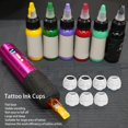 thumbnail image 4 of Saluaqui 200pcs Disposable  Ink Cups with Stable Base, Cups for  Ink  Kits, Ink Cups for Tattooing Makeup Widely Use for , Eyeliner and Lip Microblading, 4 of 7