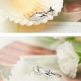 thumbnail image 3 of Yesbay Women Silver Plated Double Dolphin Opening Adjustable Finger Ring Gift Silver, 3 of 7