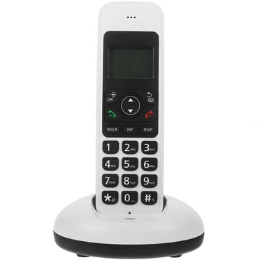 MUSEYA Cordless House Phone White Large Keypad 1 Set 6.4*2.0*1.1in