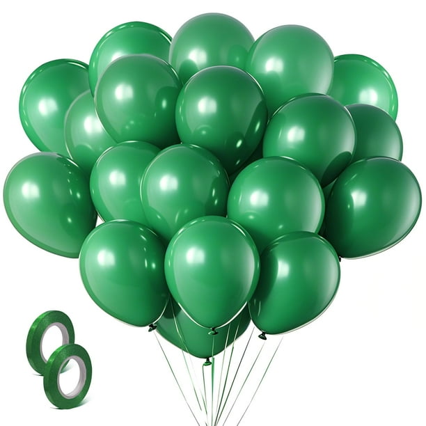Globos BOMSI de látex verde de 36 pulgadas, paquete de 10 unidades, decoración para fiestas