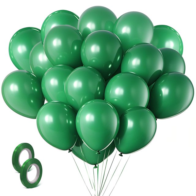 Globos BOMSI de látex verde de 36 pulgadas, paquete de 10 unidades, decoración para fiestas