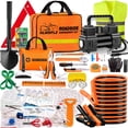 thumbnail image 1 of HLWDFLZ Car Emergency Kit with Portable Air Compressor - Roadside Assistance Emergency Kit, Winter Trave Assistance, Safety Emergency Kit for Cars, Trucks (Orange), 1 of 9