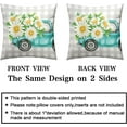 thumbnail image 5 of Spring Daisy Pillow Covers White Floral Throw Pillows Case 20 x 20 Blue Car Pillowcases Set of 2 Cotton Blend Spring Summer Day Decor for Indoor Living Room Bed, 5 of 6