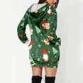 thumbnail image 6 of Tanghaowl Women's Sweatshirt Christmas Print Long Hoodie Casual Hoodie Dress for Holiday Comfort and Style Green M, 6 of 6