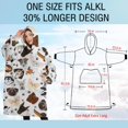 thumbnail image 4 of Oversized Wearable Blanket Hoodie,Dachshund Dog Boston Terrier Dog Sherpa Blanket Hoodie with Super Pockets,Super Warm Fuzzy Pullover for Women & Men, 4 of 6