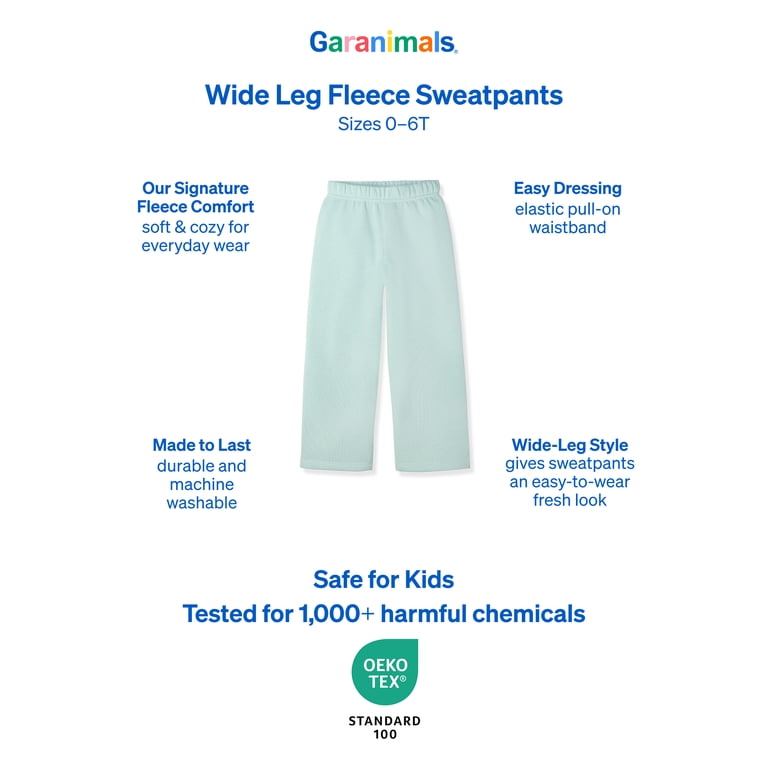 Garanimals Baby & Toddler Girls Fleece Wide Leg Sweatpants photo 6