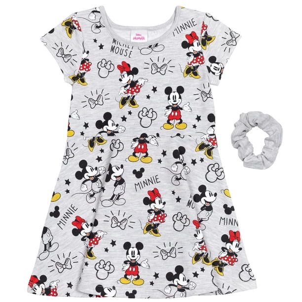 Vestido de skater Disney Mickey Mouse Minnie Mouse Girl 2T gris