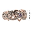 thumbnail image 3 of YYKihy New Rose Princess Diamond Ring Heart Shaped Rose Gold Two Tone Zircon Ring Proposal Ring Valentines Day Gift Thanksgiving Gift Souvenir, 3 of 9