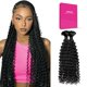 thumbnail image 1 of Boho Trenzas Cabello humano sin nudos Cabello trenzado humano 20 pulgadas Onda profunda Cabello humano a granel para trenzar mojado y ondulado Sin trama 2 paquetes Extensiones de cabello humano (color, 1 of 1