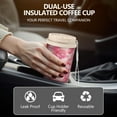 thumbnail image 5 of 18oz Double Drinking Coffee Mug – Vacuum Insulated Stainless Steel Travel Cup with Leakproof Lid, 316 Steel Thermos Tumbler for Hot & Cold Beverages, 5 of 7
