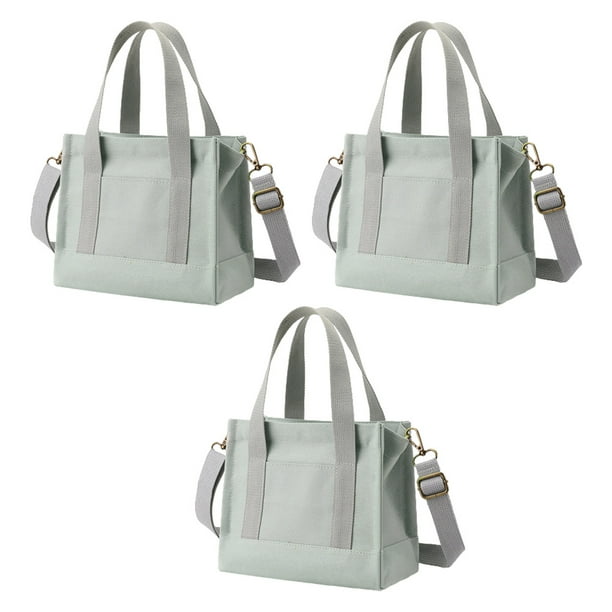 Mini bolso portátil para mujer, joven y mujer, bolso casual para mujer, bolso de lona, bolso bandoleraGris verde
