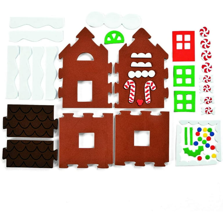 Buy Foam Gingerbread Houses Craft Kit (Pack of 12) at S&S Worldwide