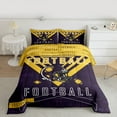 thumbnail image 2 of Homewish Rugby Sport Game Queen Comforter Set,Football Lover Bedding Sets,Purple Yellow Bedding Comforter Set For Boys Teens,Ultra Soft Home Decor Reversible,3 Pieces, 2 of 8