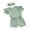 Green, variant on Gureui Baby Girls Shorts Outfits Floral Print Short Sleeve Romper with Shorts and Heaband 3Pcs Summer Set