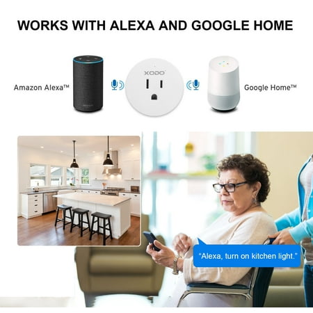 XODO Wi-Fi Smart Plug Outlet 2-Pack - Alexa Plug, Remote App Control