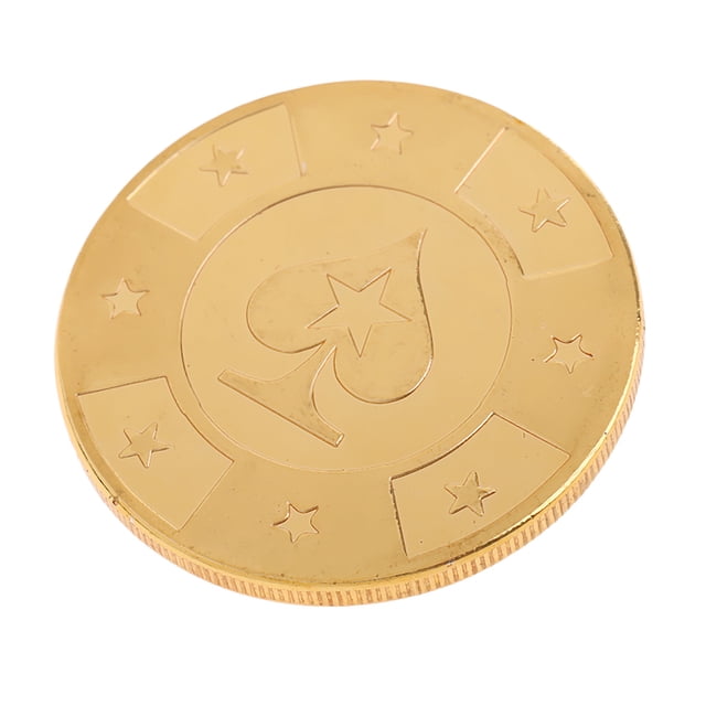 1x Metal Poker Guard Card Protector Moneda Chip Chapado en oro Regalo coleccionable D Zulema Fichas de póker