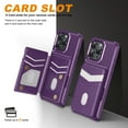 thumbnail image 2 of Allytechgroup Wallet Case for iPhone 13 with Credit Card Slot, Slim Fit PU Leather RFID Blocking Stand Phone Case Shockproof Protective Back Cover for iPhone 13 Women Men, Purple, 2 of 7