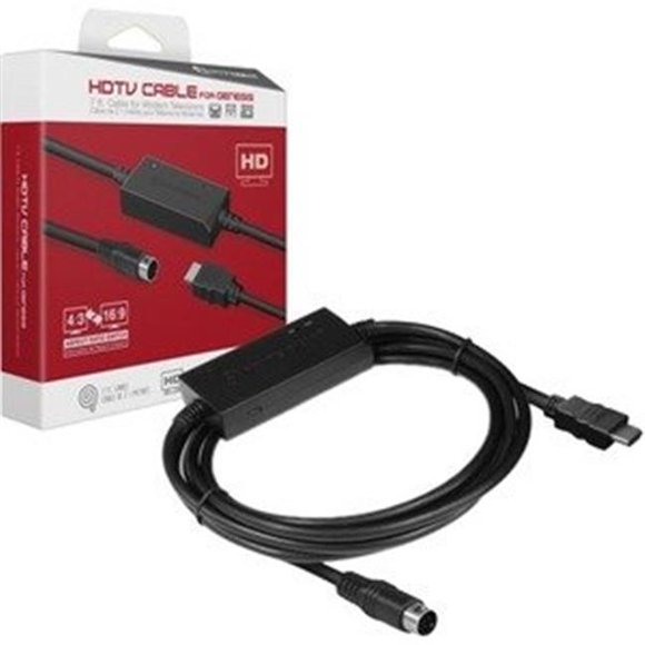 Hyperkin M07382 Câble HDMI 7 Pieds pour Modèle Sega 3 Genesis, Noir