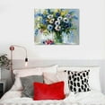 thumbnail image 5 of JRXY Blue and White Flower Wall Art, Fresh Flowers in vase Canvas Print Nature Scenery Wall Art for Living Room Bedroom Wall Painting Decoration Modern Artwork picture 1, 5 of 6