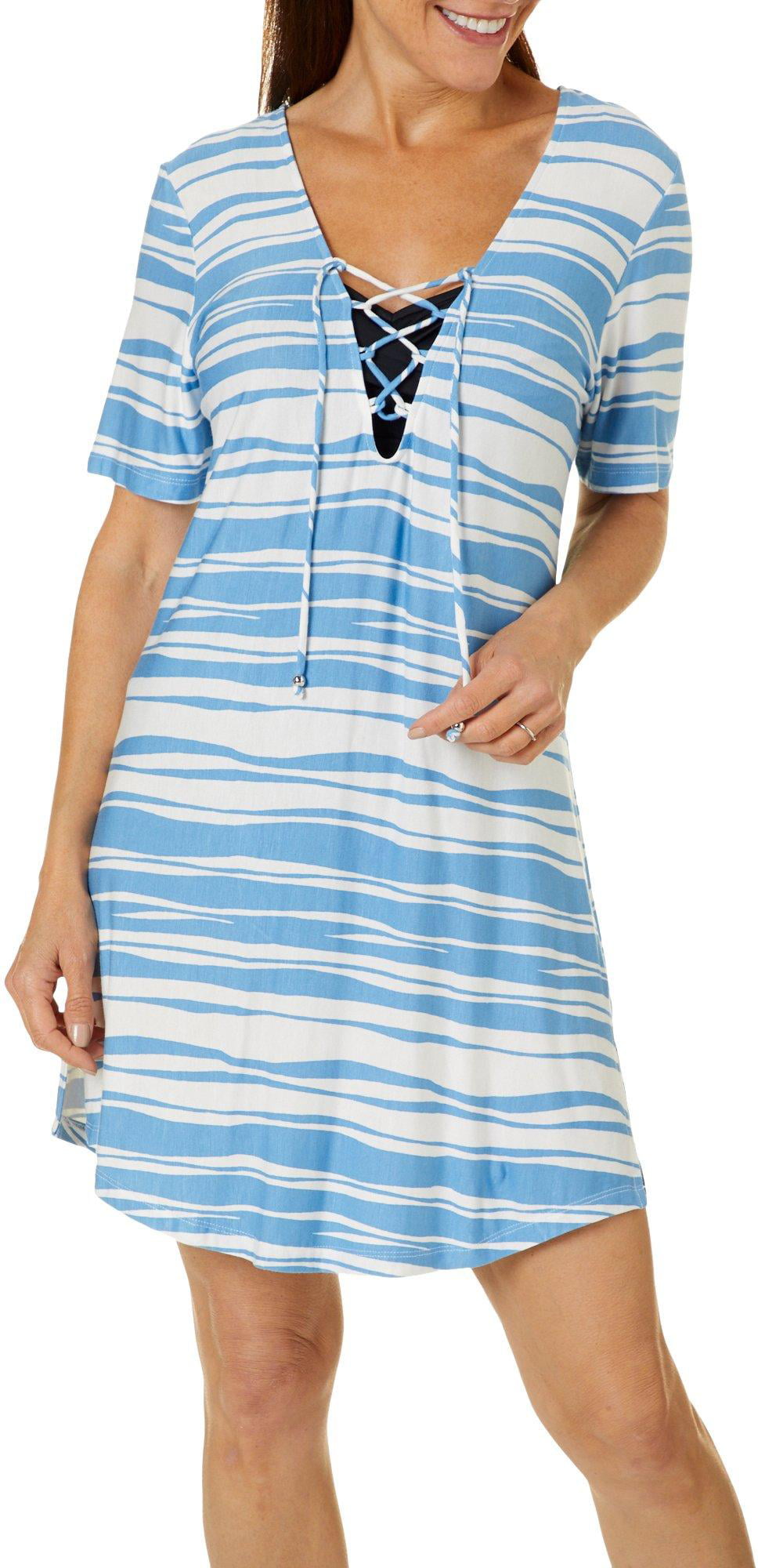 Pacific Beach - Pacific Beach Womens Tie Dye Print Keyhole Swim Cover ...