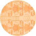 thumbnail image 1 of Ahgly Company Indoor Round Abstract Orange Modern Area Rugs, 4' Round, 1 of 4
