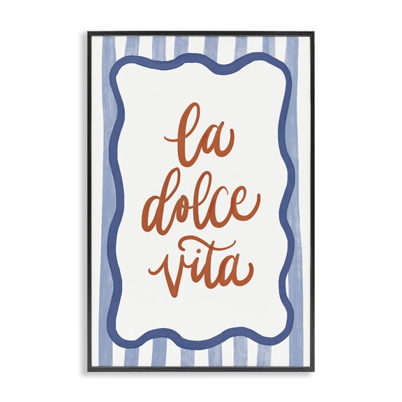 Stupell Industries Italian Kitchen Typography Black Framed Giclee Art, design by Amanda Houston