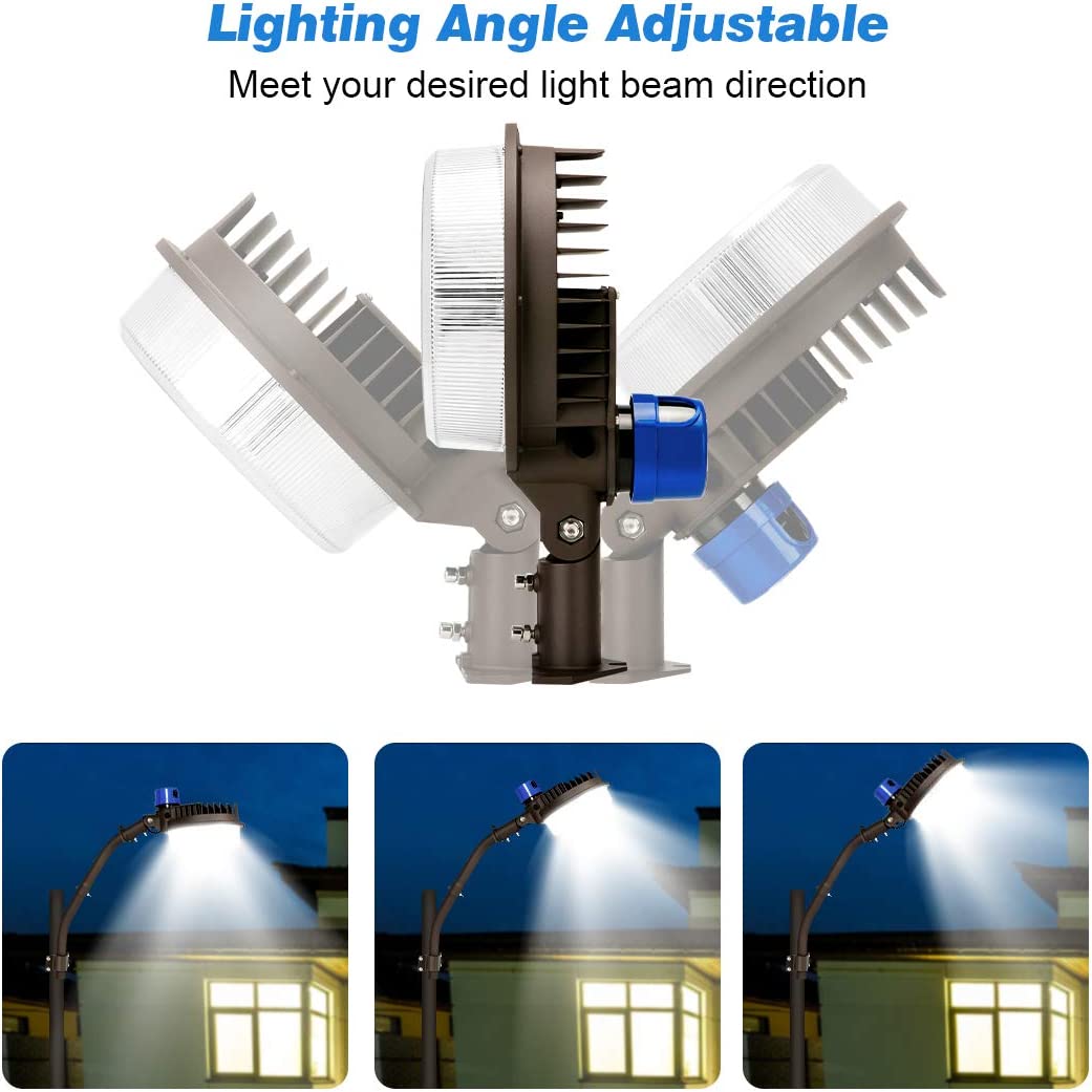 120W LED Barn Lights Adjustable Angle with Monuting Arm 18000lm Dusk to Dawn  LED Outdoor Security Lights with Photocell Area Lighting 5000K LED Yard Lights  Brightest Waterproof