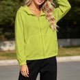 thumbnail image 6 of SEMPAI Women's Lightweight Jacket Windproof Long Sleeve Hooded Jackets Casual Zipper Solid Coat Trendy Outdoor Travel Vacation Outerwear with Pockets Yellow S, 6 of 6