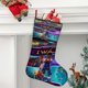 thumbnail image 2 of Iwájú Tema: Calcetines de Navidad, fino lino blanco para colgar en escaleras y chimenea, decoración navideña para el hogar, regalo de Navidad.54cm×38cm, 2 of 5