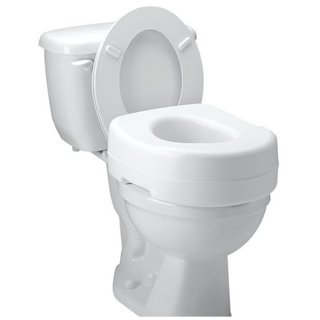 Carex Toilet Seat Riser - Adds 5 Inches of Height to Toilet - Raised Toilet Seat With 300 Pound Weight Capacity -