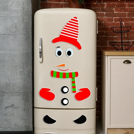 

Magnetic Refrigerator Sticker Christmas Snowman Expression Cartoon Magnet Stickers for Fridge Metal Door Office Cabinet Car Decoration Xmas Holiday Stickers Ornament B